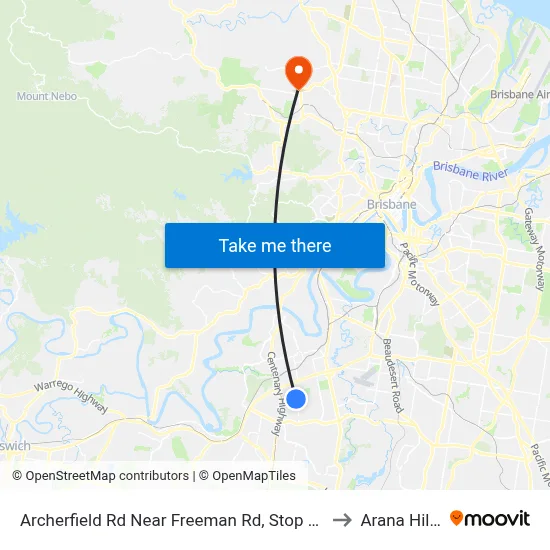 Archerfield Rd Near Freeman Rd, Stop 71 to Arana Hills map