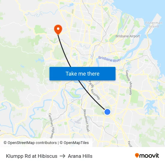 Klumpp Rd at Hibiscus to Arana Hills map