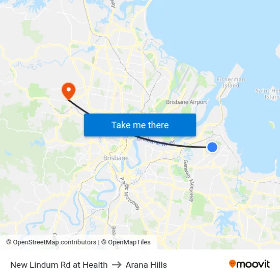 New Lindum Rd at Health to Arana Hills map
