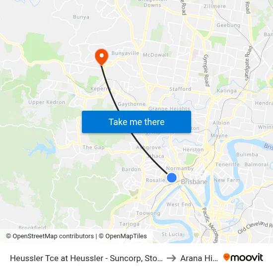 Heussler Tce at Heussler - Suncorp, Stop 5 to Arana Hills map