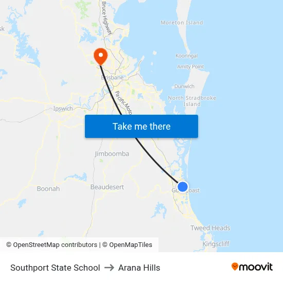 Southport State School to Arana Hills map
