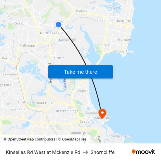 Kinsellas Rd West at Mckenzie Rd to Shorncliffe map