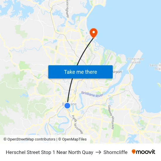 Herschel Street Stop 1 Near North Quay to Shorncliffe map