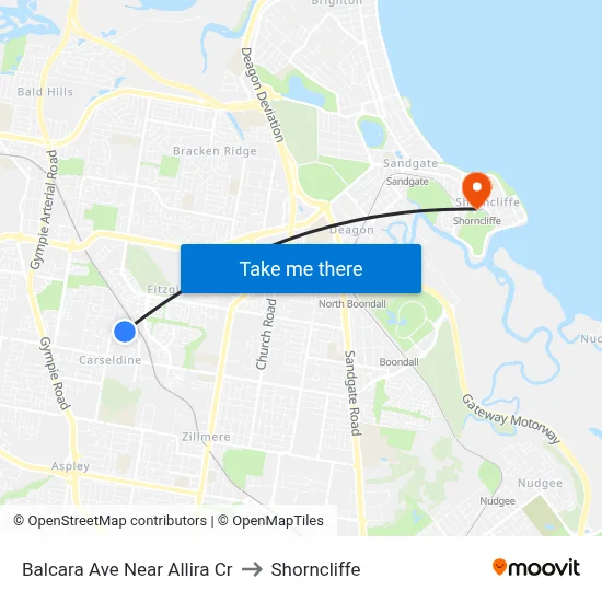 Balcara Ave Near Allira Cr to Shorncliffe map