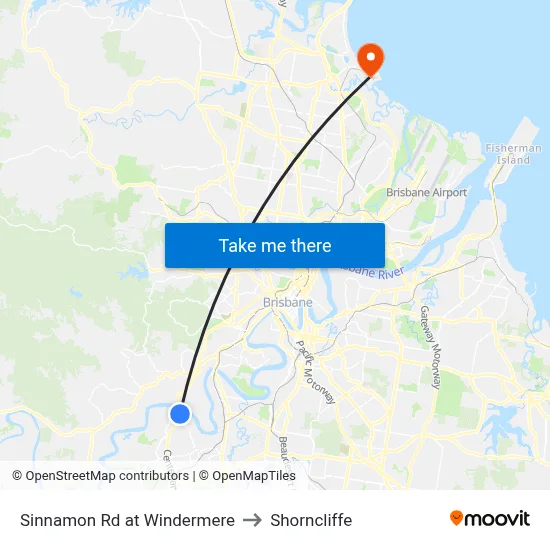 Sinnamon Rd at Windermere to Shorncliffe map