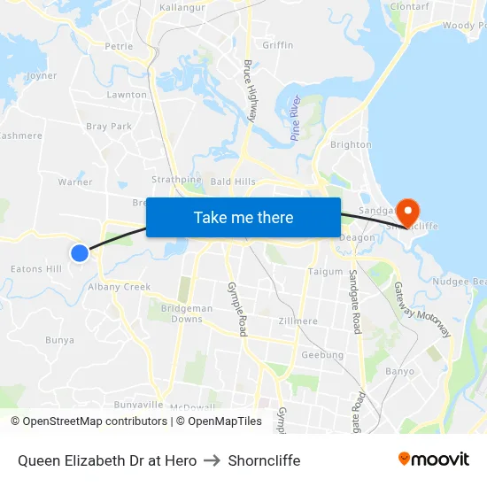 Queen Elizabeth Dr at Hero to Shorncliffe map