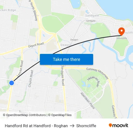Handford Rd at Handford - Roghan to Shorncliffe map