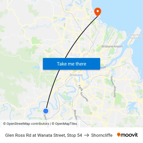 Glen Ross Rd at Wanata Street, Stop 54 to Shorncliffe map