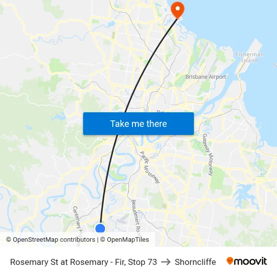 Rosemary St at Rosemary - Fir, Stop 73 to Shorncliffe map