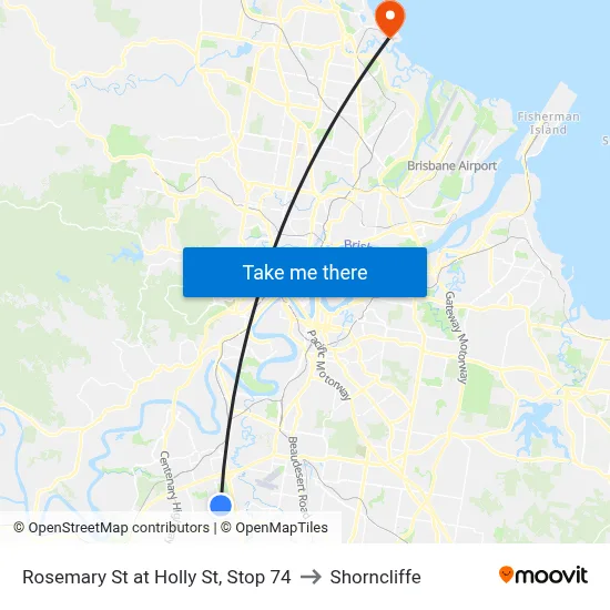 Rosemary St at Holly St, Stop 74 to Shorncliffe map