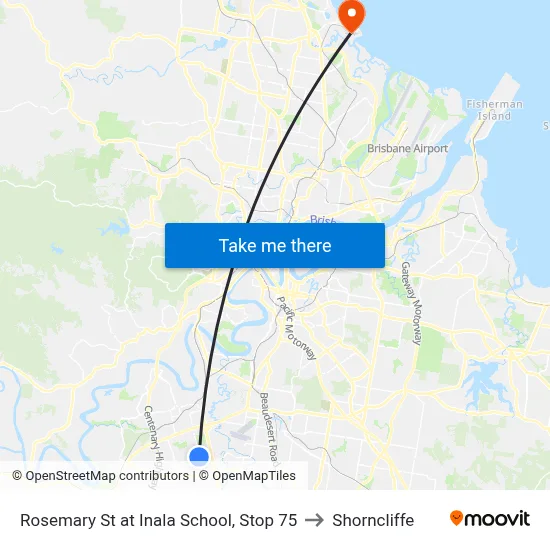Rosemary St at Inala School, Stop 75 to Shorncliffe map