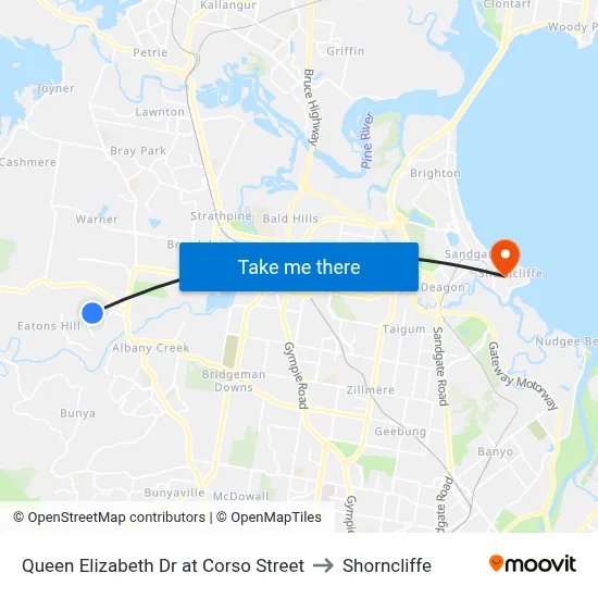 Queen Elizabeth Dr at Corso Street to Shorncliffe map