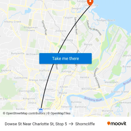 Dowse St Near Charlotte St, Stop 5 to Shorncliffe map