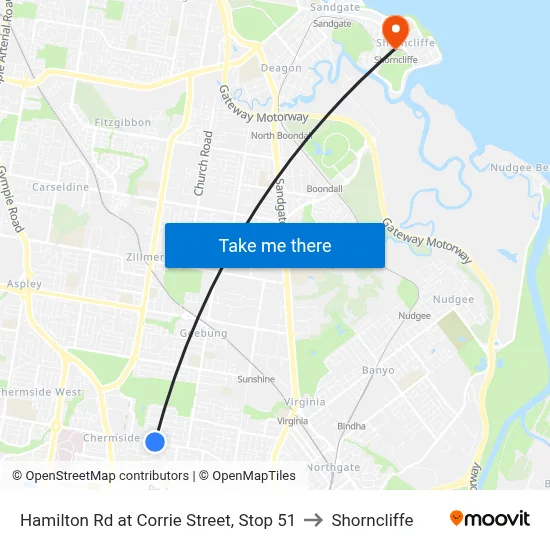 Hamilton Rd at Corrie Street, Stop 51 to Shorncliffe map