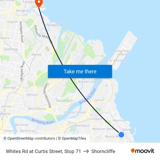 Whites Rd at Curtis Street, Stop 71 to Shorncliffe map