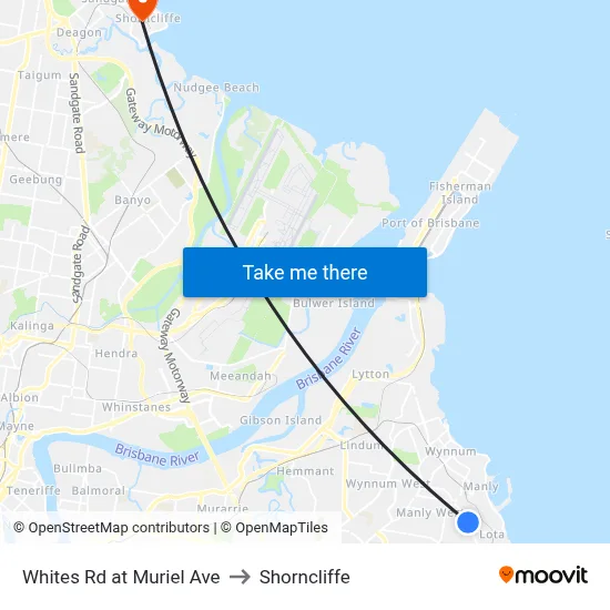 Whites Rd at Muriel Ave to Shorncliffe map