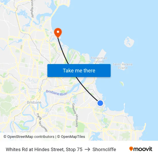 Whites Rd at Hindes Street, Stop 75 to Shorncliffe map