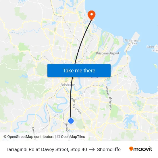 Tarragindi Rd at Davey Street, Stop 40 to Shorncliffe map