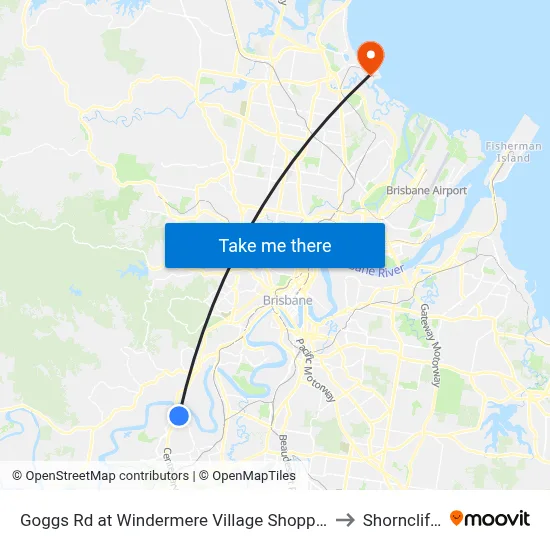 Goggs Rd at Windermere Village Shopping to Shorncliffe map