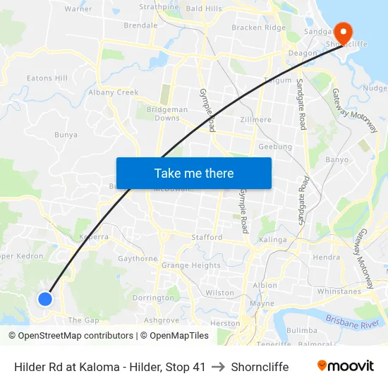 Hilder Rd at Kaloma - Hilder, Stop 41 to Shorncliffe map