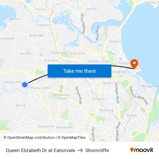 Queen Elizabeth Dr at Eatonvale to Shorncliffe map