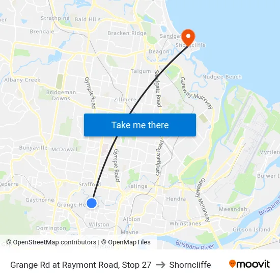 Grange Rd at Raymont Road, Stop 27 to Shorncliffe map