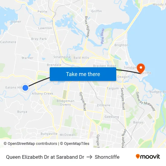 Queen Elizabeth Dr at Saraband Dr to Shorncliffe map