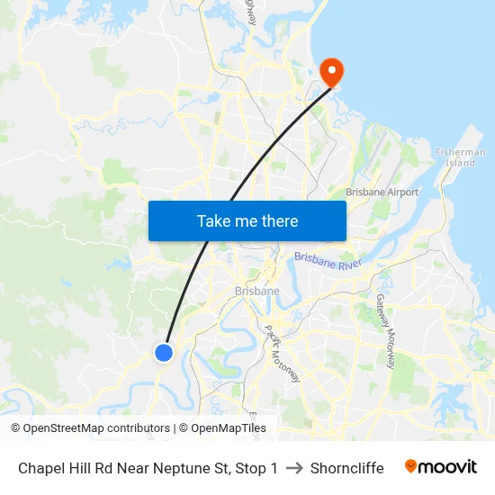 Chapel Hill Rd Near Neptune St, Stop 1 to Shorncliffe map