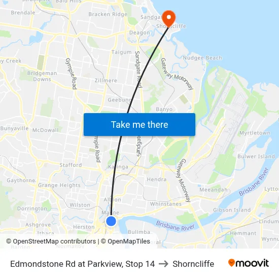 Edmondstone Rd at Parkview, Stop 14 to Shorncliffe map