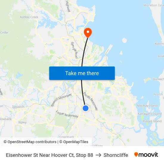 Eisenhower St Near Hoover Ct, Stop 88 to Shorncliffe map