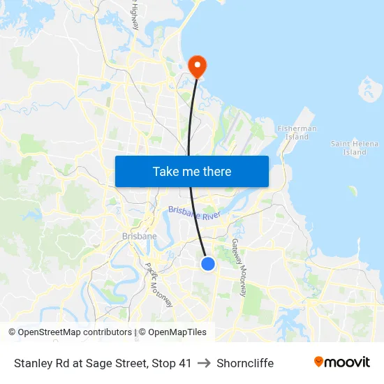Stanley Rd at Sage Street, Stop 41 to Shorncliffe map