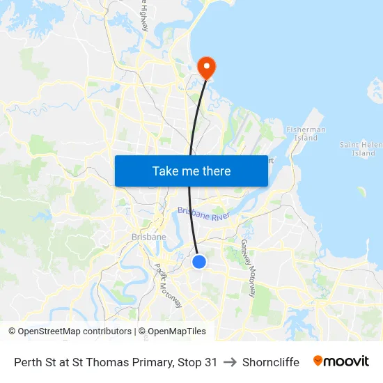Perth St at St Thomas Primary, Stop 31 to Shorncliffe map
