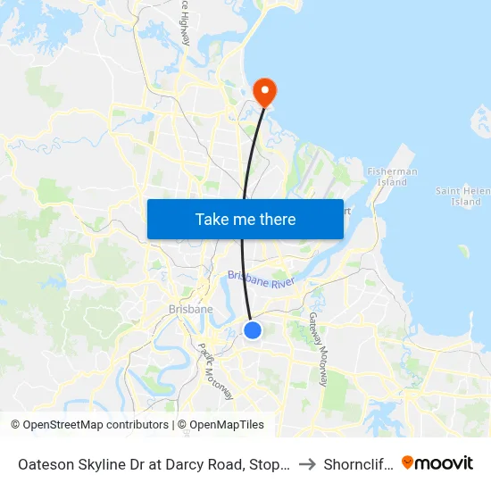 Oateson Skyline Dr at Darcy Road, Stop 40 to Shorncliffe map