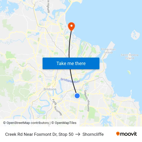 Creek Rd Near Foxmont Dr, Stop 50 to Shorncliffe map