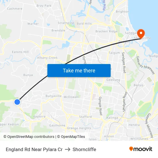 England Rd Near Pylara Cr to Shorncliffe map