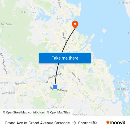 Grand Ave at Grand Avenue Cascade to Shorncliffe map
