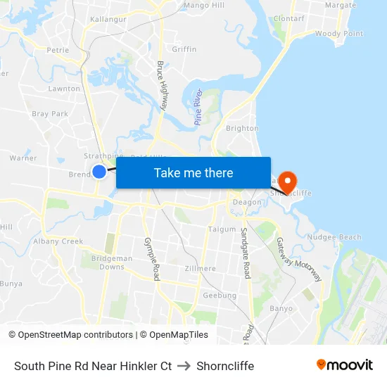 South Pine Rd Near Hinkler Ct to Shorncliffe map