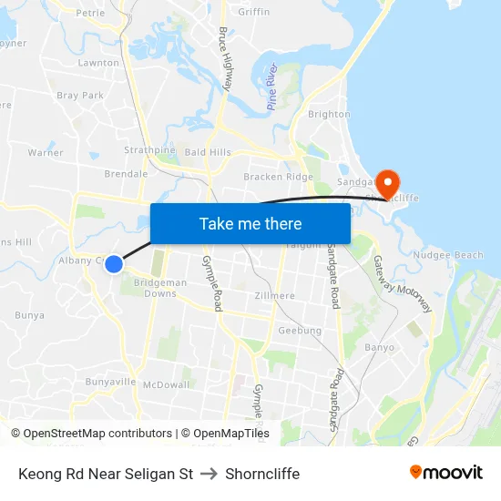 Keong Rd Near Seligan St to Shorncliffe map