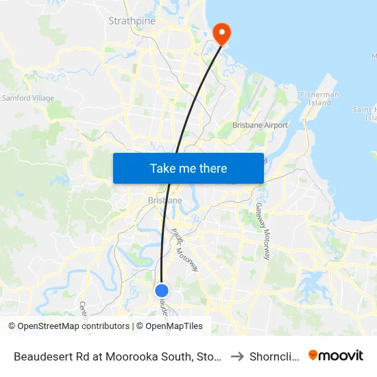 Beaudesert Rd at Moorooka South, Stop 38 to Shorncliffe map