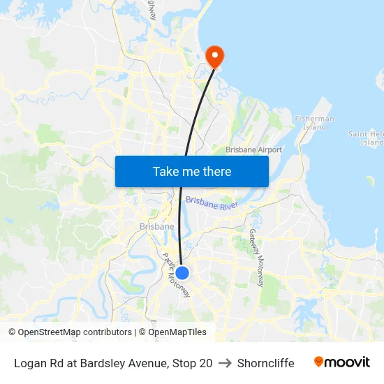 Logan Rd at Bardsley Avenue, Stop 20 to Shorncliffe map