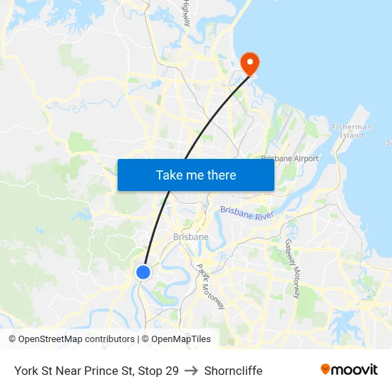 York St Near Prince St, Stop 29 to Shorncliffe map
