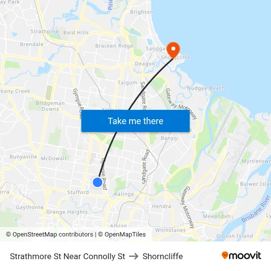 Strathmore St Near Connolly St to Shorncliffe map