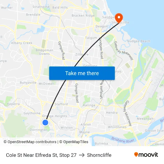 Cole St Near Elfreda St, Stop 27 to Shorncliffe map