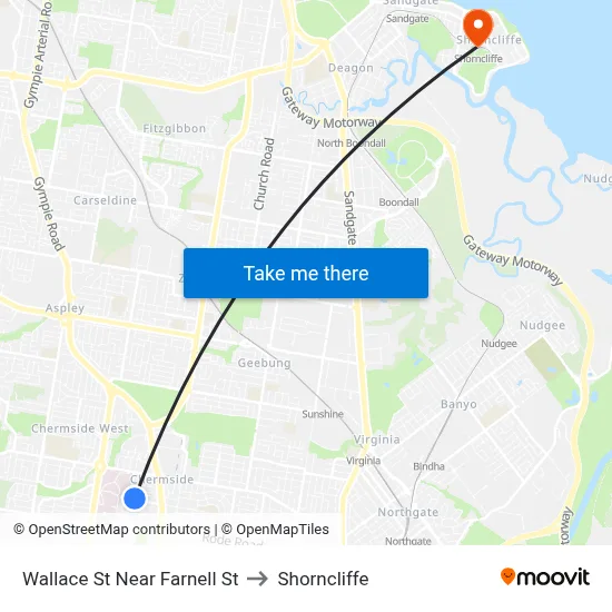 Wallace St Near Farnell St to Shorncliffe map