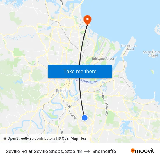 Seville Rd at Seville Shops, Stop 48 to Shorncliffe map