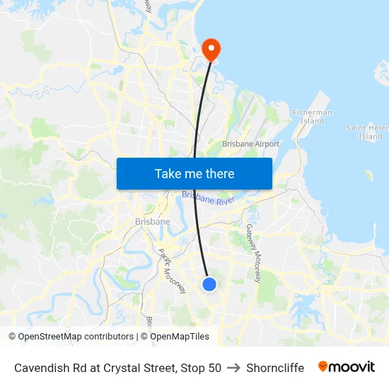 Cavendish Rd at Crystal Street, Stop 50 to Shorncliffe map