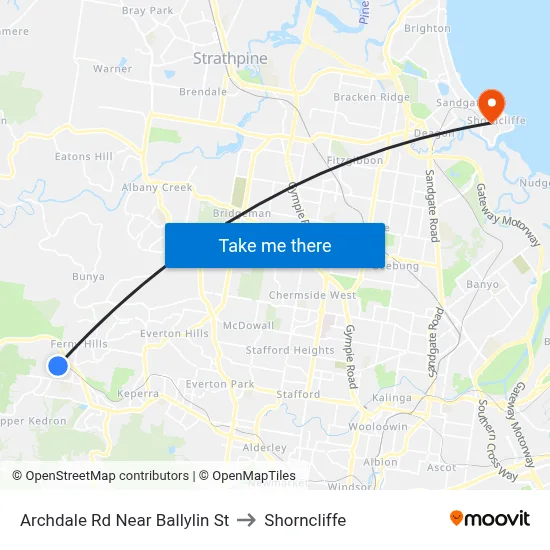 Archdale Rd Near Ballylin St to Shorncliffe map