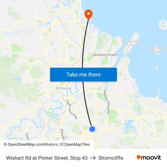 Wishart Rd at Pinner Street, Stop 43 to Shorncliffe map