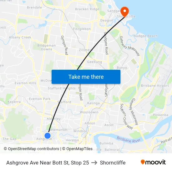 Ashgrove Ave Near Bott St, Stop 25 to Shorncliffe map