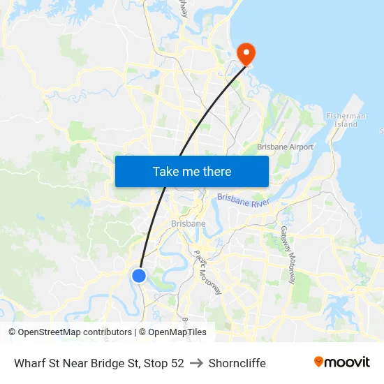 Wharf St Near Bridge St, Stop 52 to Shorncliffe map